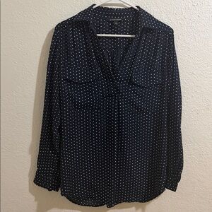 41 Hawthorn Navy Polka Dot Button Down Shirt